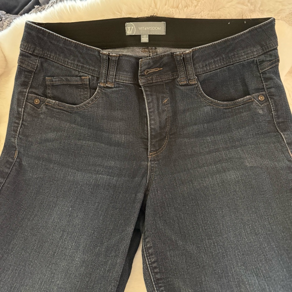 Wit & Wisdom High Rise Dark Denim Jeans